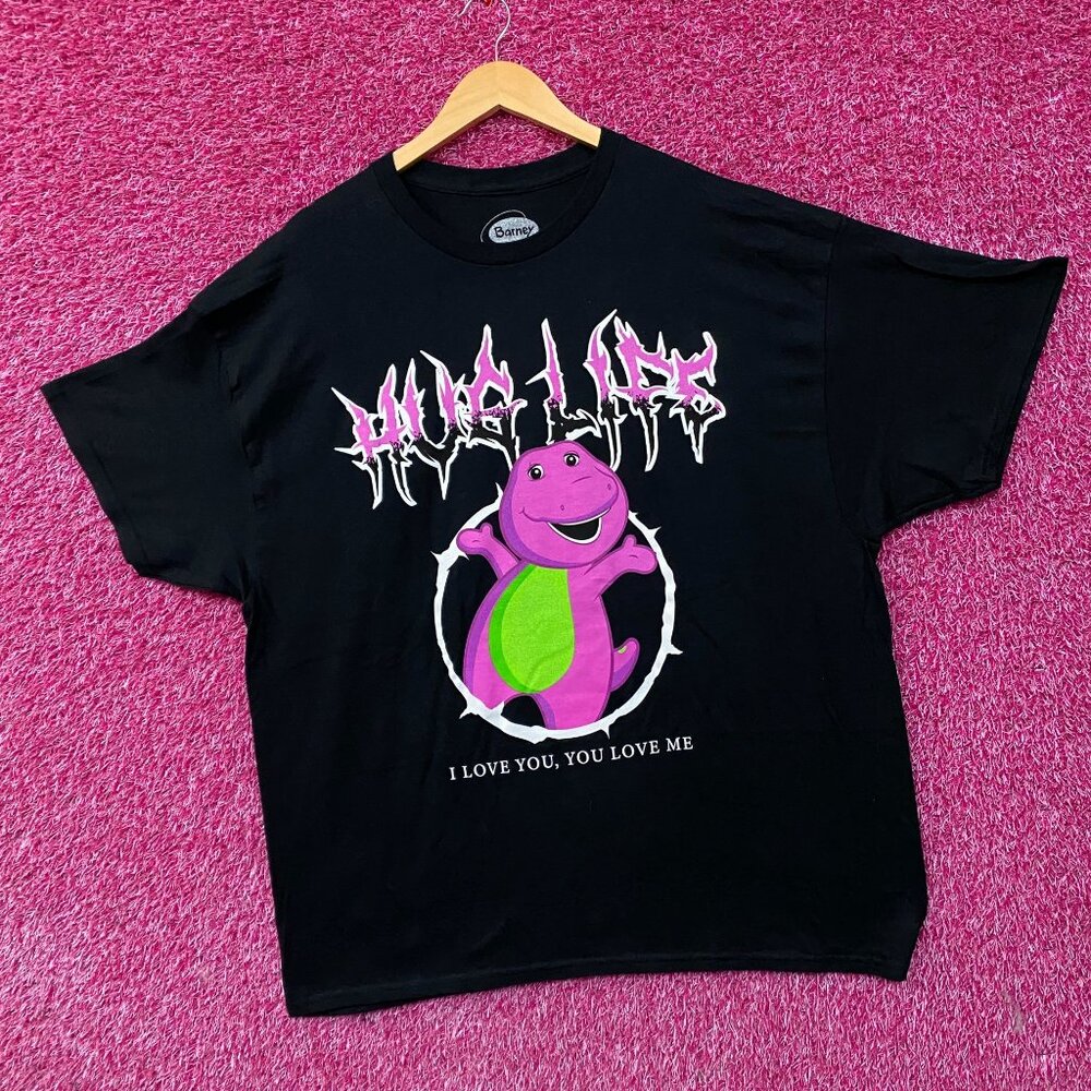Barney the Dinosaur "Hug Life" Metal Graphic T-Shirt 2XL - Picture 3 of 4